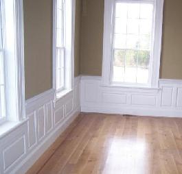 Custom wainscotting and crown-molding